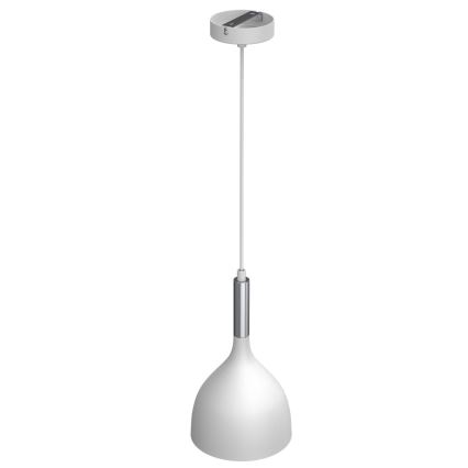 Hanglamp aan een koord NOAK 1xE27/15W/230V wit/glanzend chroom