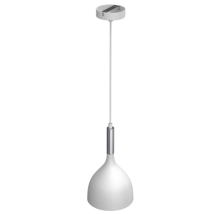 Hanglamp aan een koord NOAK 1xE27/15W/230V wit/glanzend chroom