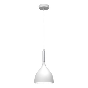 Hanglamp aan een koord NOAK 1xE27/15W/230V wit/glanzend chroom