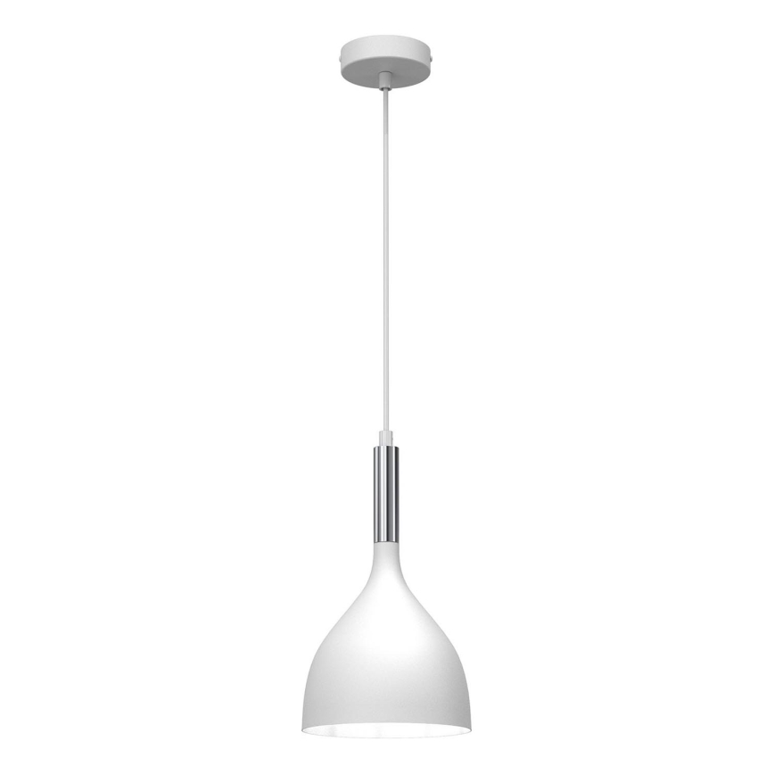 Hanglamp aan een koord NOAK 1xE27/15W/230V wit/glanzend chroom