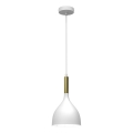 Hanglamp aan een koord NOAK 1xE27/15W/230V wit/goud