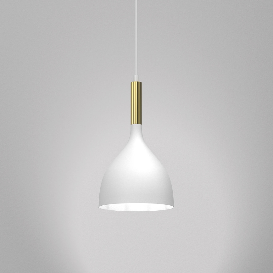 Hanglamp aan een koord NOAK 1xE27/15W/230V wit/goud