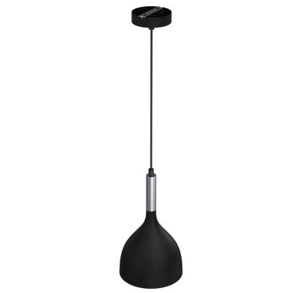 Hanglamp aan een koord NOAK 1xE27/15W/230V zwart/glanzend chroom