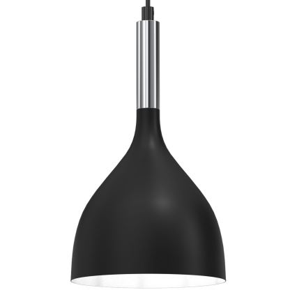 Hanglamp aan een koord NOAK 1xE27/15W/230V zwart/glanzend chroom