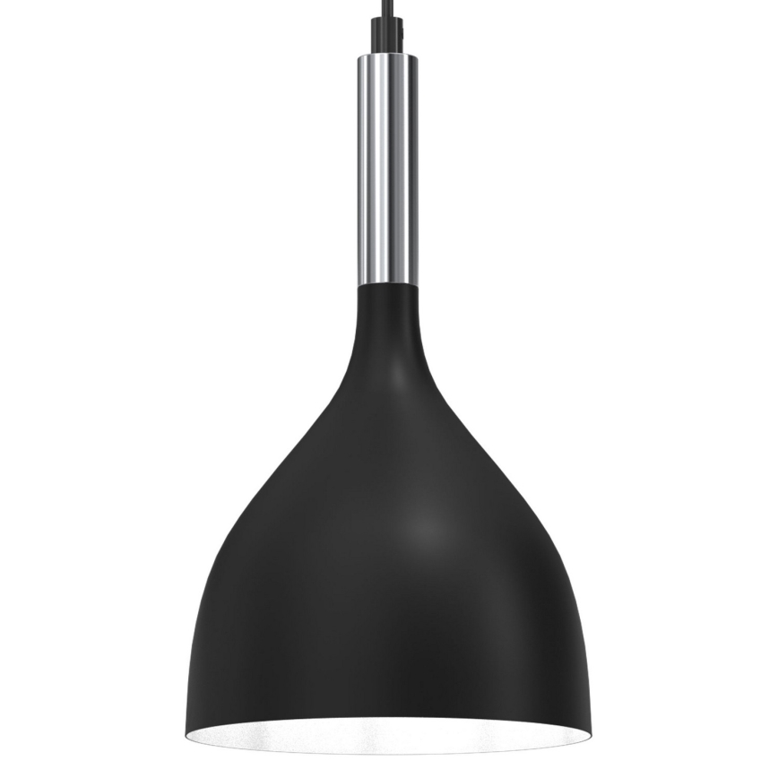 Hanglamp aan een koord NOAK 1xE27/15W/230V zwart/glanzend chroom