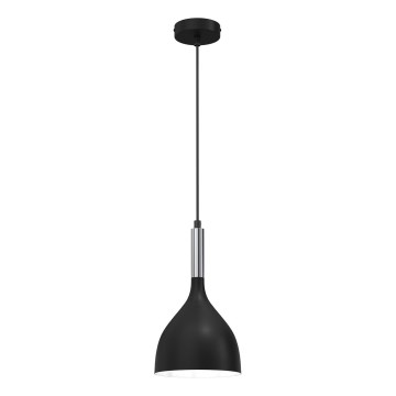 Hanglamp aan een koord NOAK 1xE27/15W/230V zwart/glanzend chroom