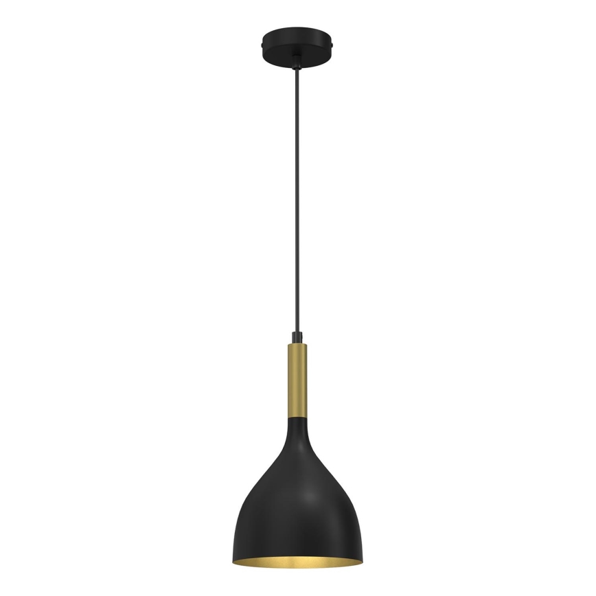 Hanglamp aan een koord NOAK 1xE27/15W/230V zwart/goud