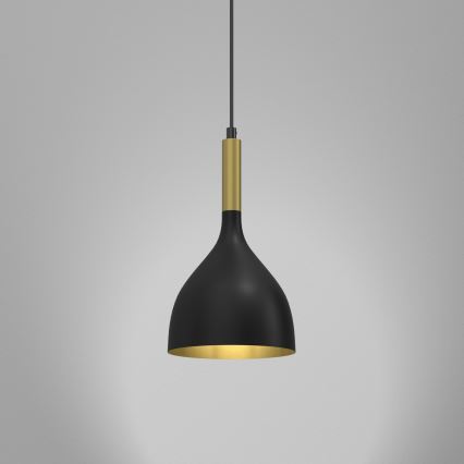 Hanglamp aan een koord NOAK 1xE27/15W/230V zwart/goud