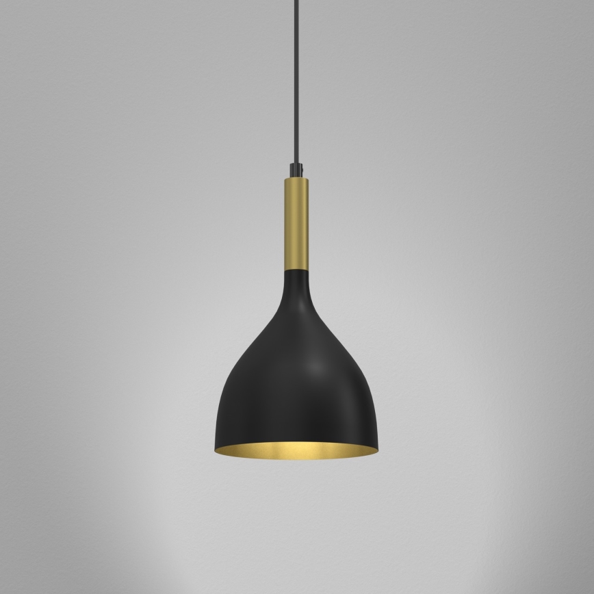 Hanglamp aan een koord NOAK 1xE27/15W/230V zwart/goud
