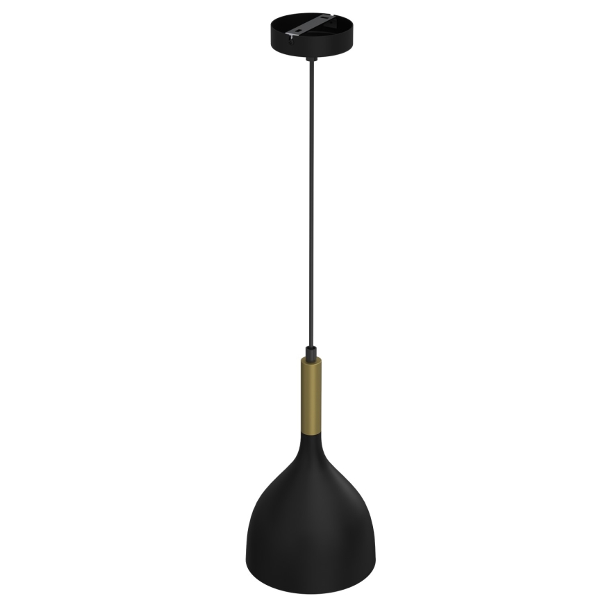 Hanglamp aan een koord NOAK 1xE27/15W/230V zwart/goud
