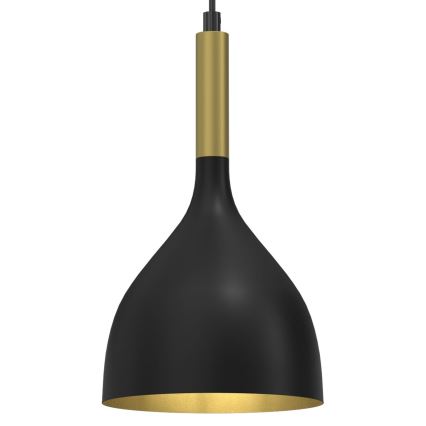 Hanglamp aan een koord NOAK 1xE27/15W/230V zwart/goud