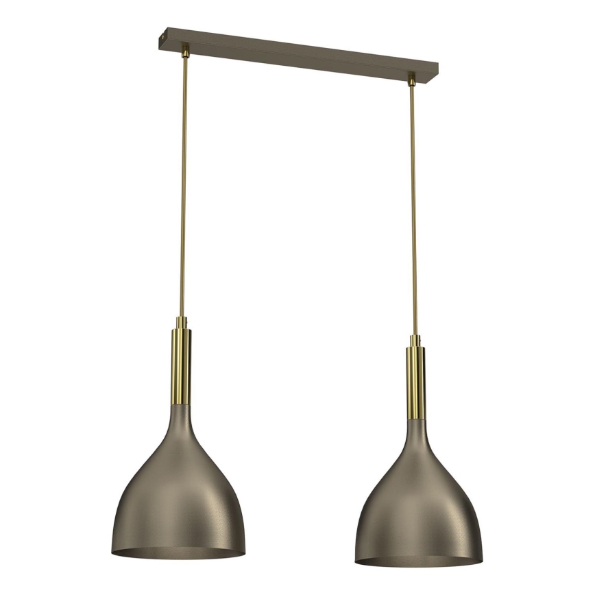 Hanglamp aan een koord NOAK 2xE27/15W/230V messing/goud