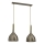 Hanglamp aan een koord NOAK 2xE27/15W/230V messing/goud