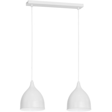 Hanglamp aan een koord NOAK 2xE27/15W/230V wit