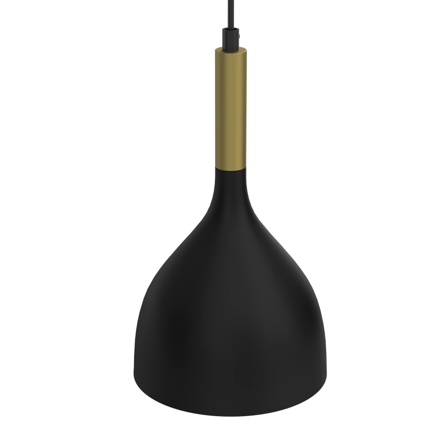 Hanglamp aan een koord NOAK 2xE27/15W/230V zwart/goud