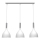 Hanglamp aan een koord NOAK 3xE27/15W/230V wit/glanzend chroom