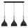Hanglamp aan een koord NOAK 3xE27/15W/230V zwart/glanzend chroom
