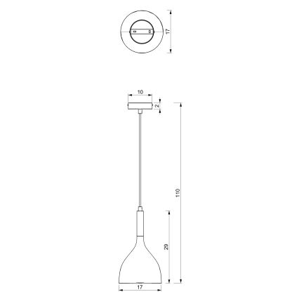 Hanglamp aan een koord NOAK WOOD 1xE27/60W/230V