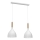 Hanglamp aan een koord NOAK WOOD 2xE27/15W/230V wit/beuken