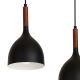 Hanglamp aan een koord NOAK WOOD 4xE27/60W/230V zwart/donker hout