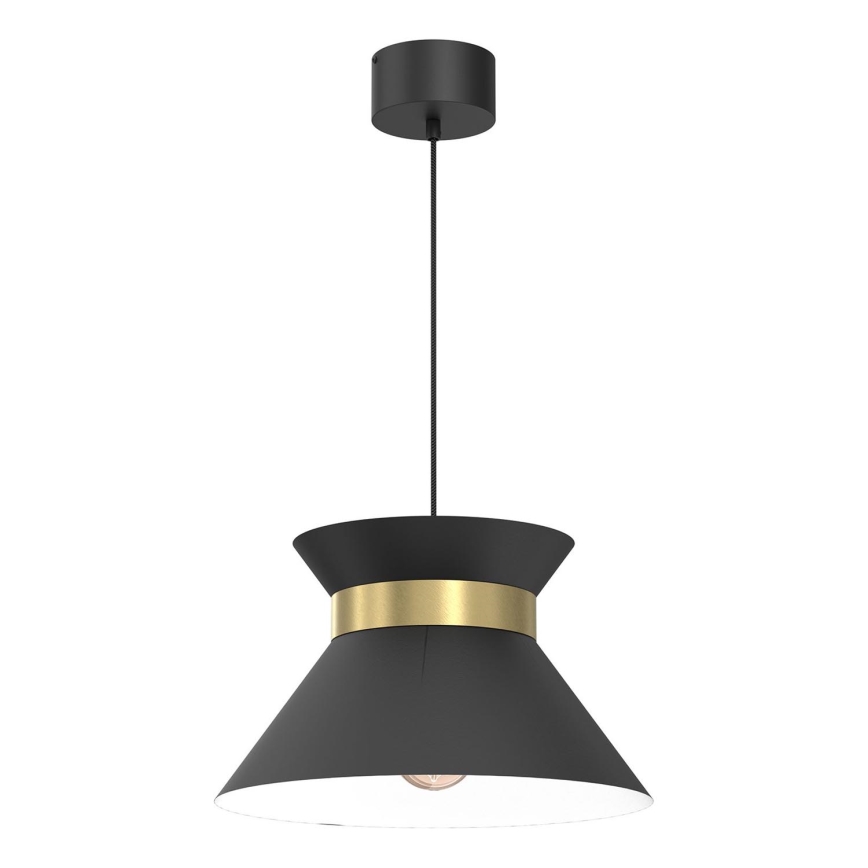 Hanglamp aan een koord NORGE 1xE27/15W/230V zwart/goud
