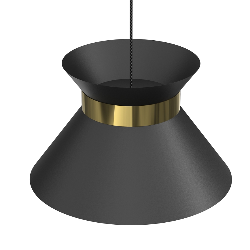 Hanglamp aan een koord NORGE 1xE27/15W/230V zwart/goud