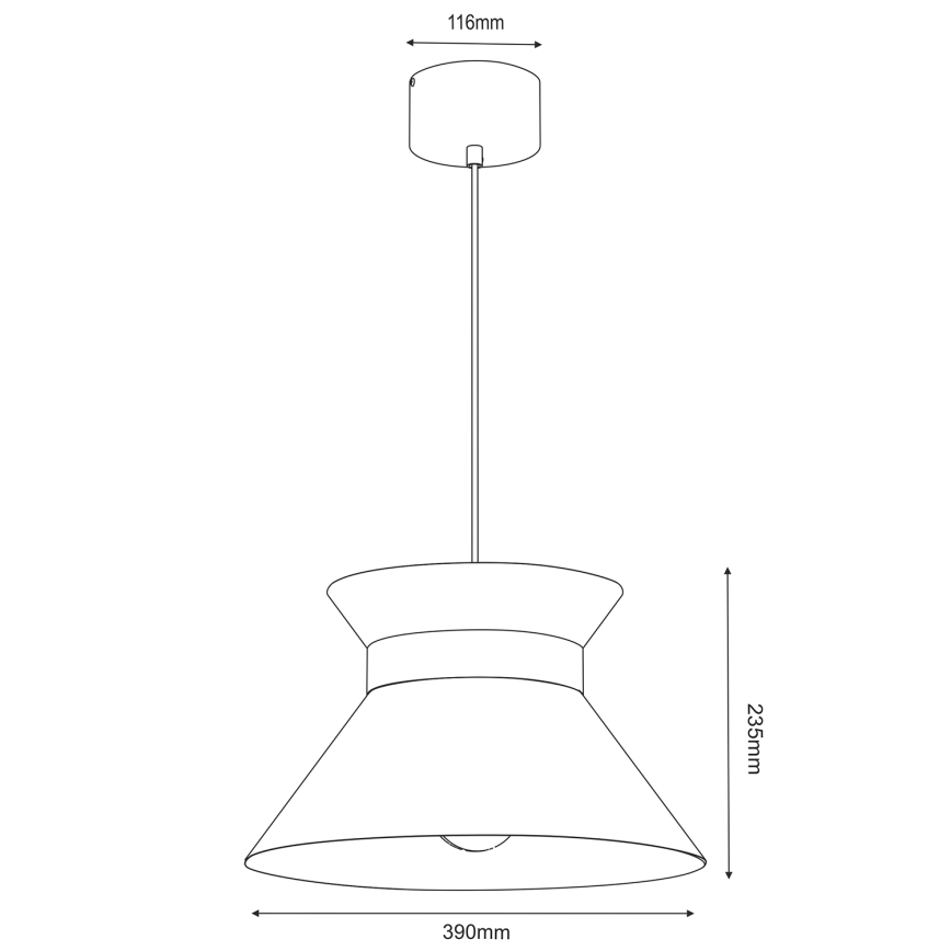 Hanglamp aan een koord NORGE 1xE27/15W/230V zwart/goud