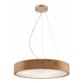 Hanglamp aan een koord OAK 3xE27/60W/230V eiken ø 47,5 cm