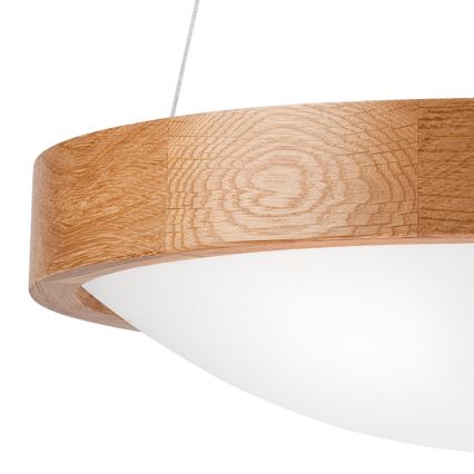 Hanglamp aan een koord OAK SLIM 2xE27/60W/230V ø 37 cm eiken