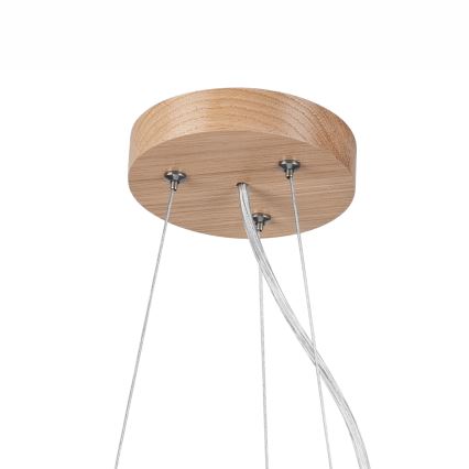 Hanglamp aan een koord OAK SLIM 2xE27/60W/230V ø 37 cm eiken