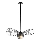 Hanglamp aan een koord OGGI 1xE27/40W/230V diameter 60 cm zwart