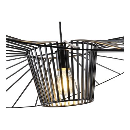 Hanglamp aan een koord OGGI 1xE27/40W/230V diameter 100 cm zwart