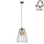 Hanglamp aan een koord ORAZIO 1xE27/60W/230V eiken - FSC-gecertificeerd