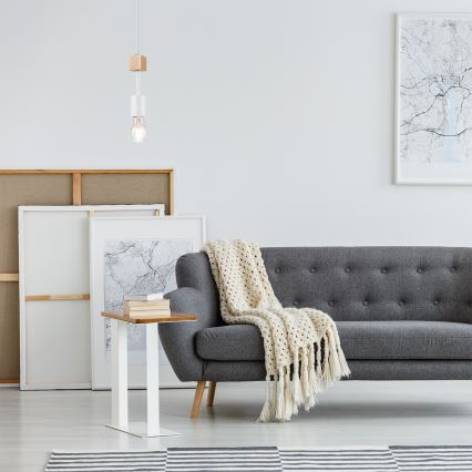 Hanglamp aan een koord ORAZIO 1xE27/60W/230V beuken