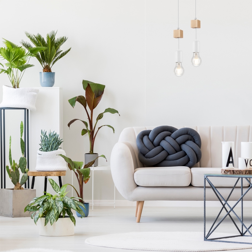 Hanglamp aan een koord ORAZIO 1xE27/60W/230V beuken