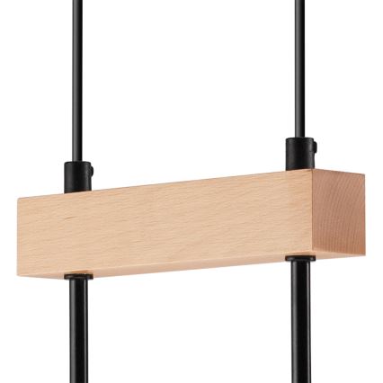 Hanglamp aan een koord ORAZIO 2xE27/60W/230V beuken - FSC gecertificeerd