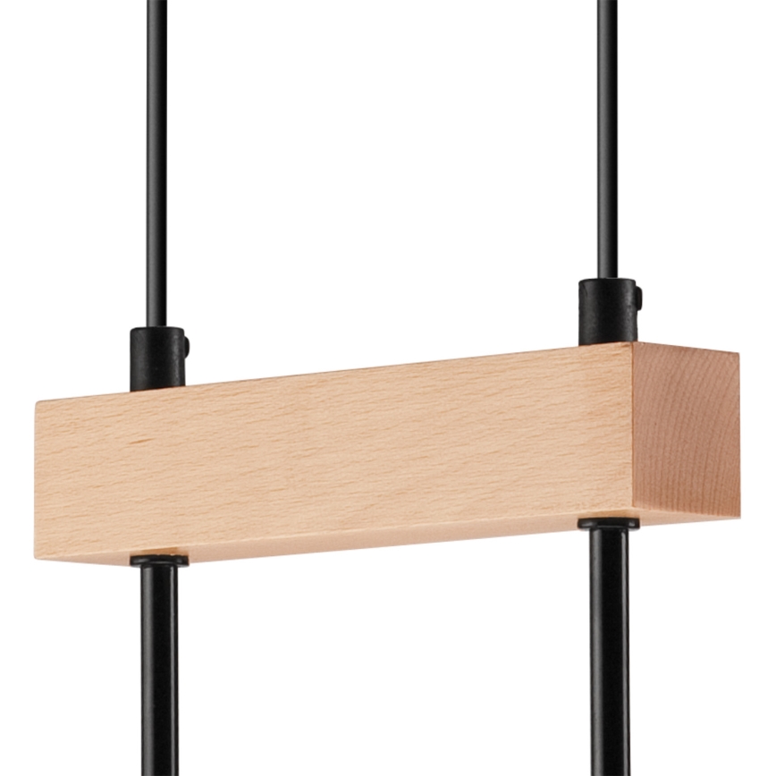Hanglamp aan een koord ORAZIO 2xE27/60W/230V beuken - FSC gecertificeerd