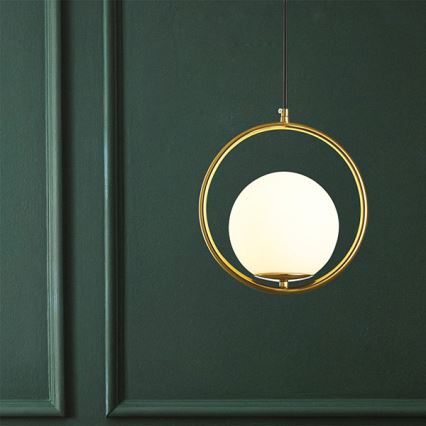 Hanglamp aan een koord ORBA 1xE27/15W/230V messing