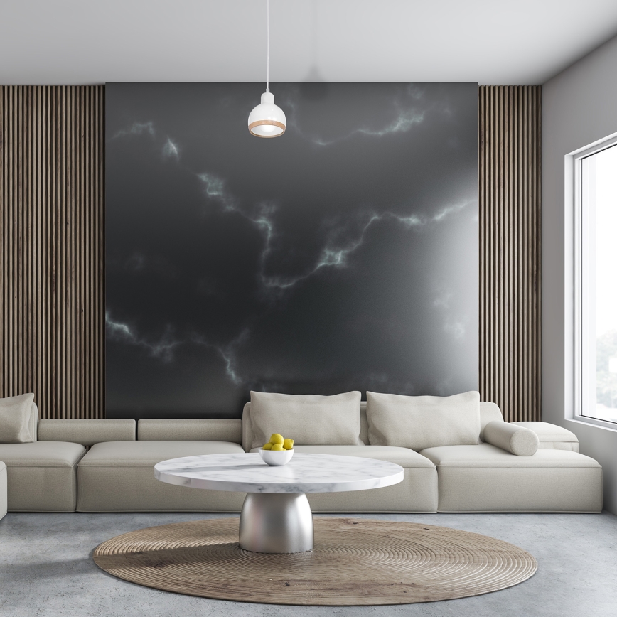 Hanglamp aan een koord OVAL 1xE27/60W/230V wit