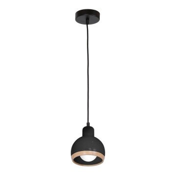 Hanglamp aan een koord OVAL 1xE27/60W/230V zwart