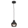 Hanglamp aan een koord OVAL 1xE27/60W/230V zwart