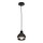 Hanglamp aan een koord OVAL 1xE27/60W/230V zwart