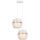 Hanglamp aan een koord PARIJS 2xE27/60W/230V wit/goud