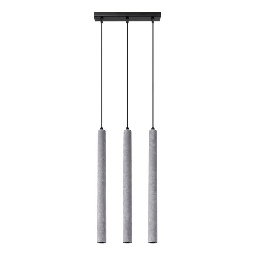 Hanglamp aan een koord PASTELO 3xG9/8W/230V beton