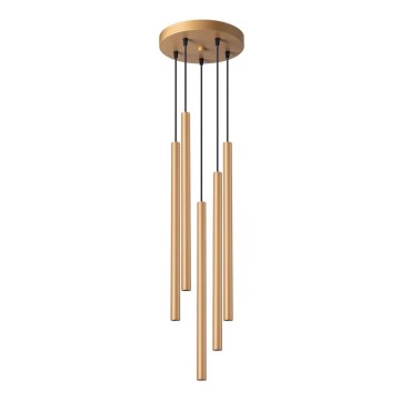 Hanglamp aan een koord PASTELO 5xG9/8W/230V goud