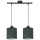 Hanglamp aan een koord PATTI 2xE27/60W/230V groen