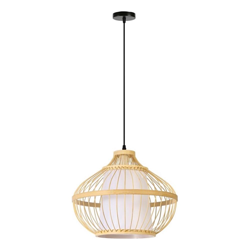 Hanglamp aan een koord PINCHOS 1xE27/40W/230V diameter 40 cm bamboe