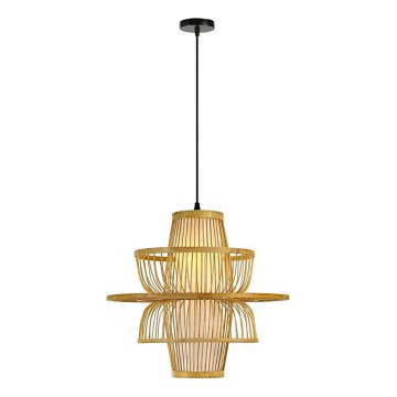 Hanglamp aan een koord PINCHOS 1xE27/40W/230V diameter 45 cm bamboe