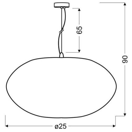 Hanglamp aan een koord PINIA 1xE27/60W/230V
