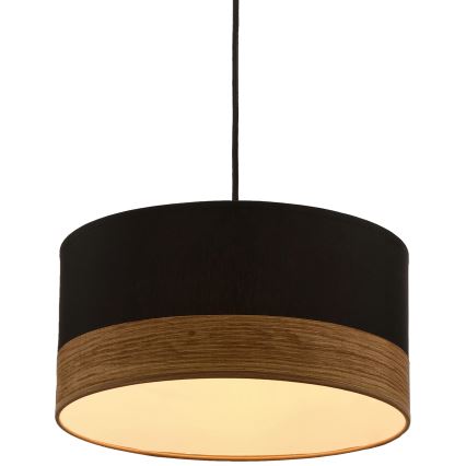 Hanglamp aan een koord PORTO 1xE27/60W/230V zwart/bruin